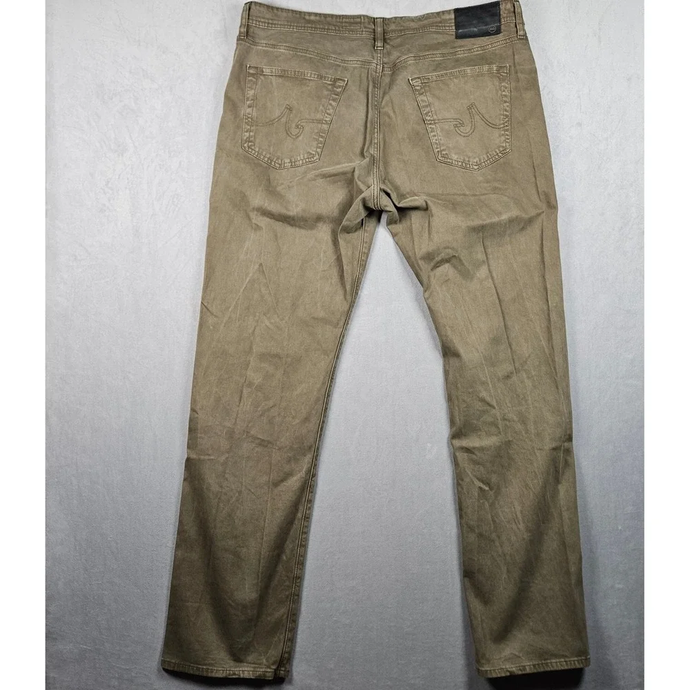 Adriano Goldschmied The Graduate Jeans Mens 38x32 Olive Tailored Leg Designer